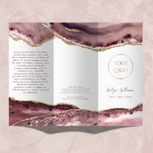brochure rose poussiéreux