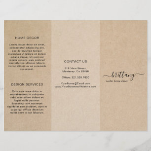Brochure simple Brown Rustique Tripli