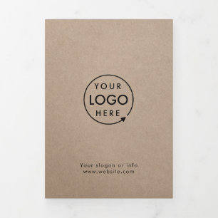 Brochure simple Rustique Kraft Logo Tri-fold