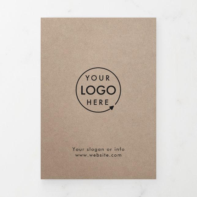 Brochure simple Rustique Kraft Logo Tri-fold (Page de couverture)