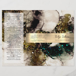 Brochure sur l'aquarelle vert émeraude d'olive