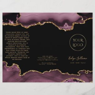 Brochure sur le mauve foncé et l'agneau doré