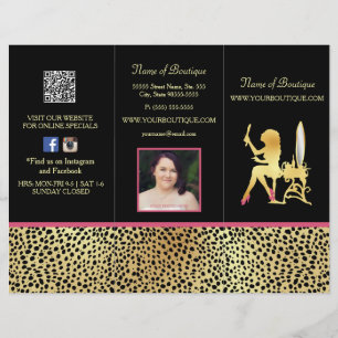 Brochure sur le prix de l'or rose Cheetah triplée