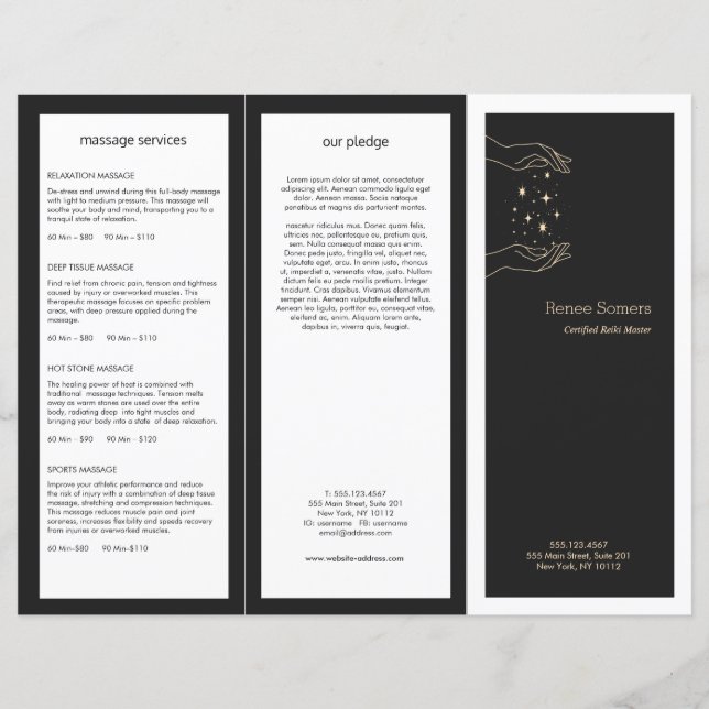 Brochure Tri-Fold Energy Healer (Devant)