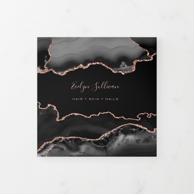 Brochure triple Agate noir (Protection)