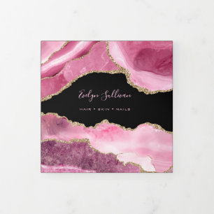Brochure triple Agate rose