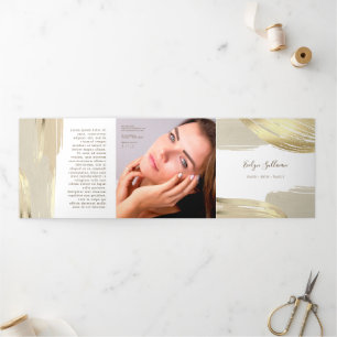 Brochure triple brosse à peinture or