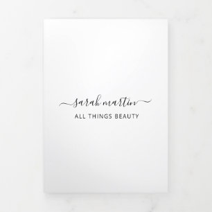 Brochure triplée Black and White Elegant Business