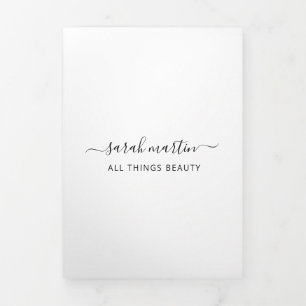 Brochure triplée Black and White Elegant Business