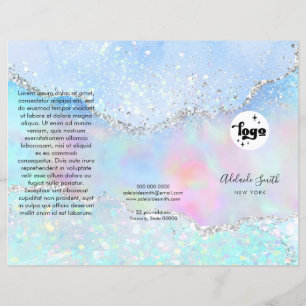 brochure triplée fausse parties scintillant