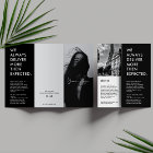Brochure triplée moderne Black & White Business