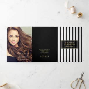 Brochure vintage à rayures