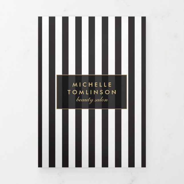 Brochure vintage à rayures (Page de couverture)