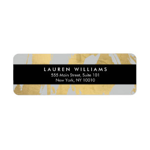 Brochures Abstraites Faux Gold Foil sur Grey