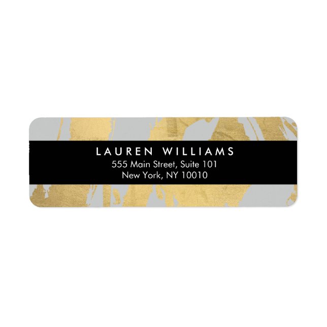 Brochures Abstraites Faux Gold Foil sur Grey (Devant)