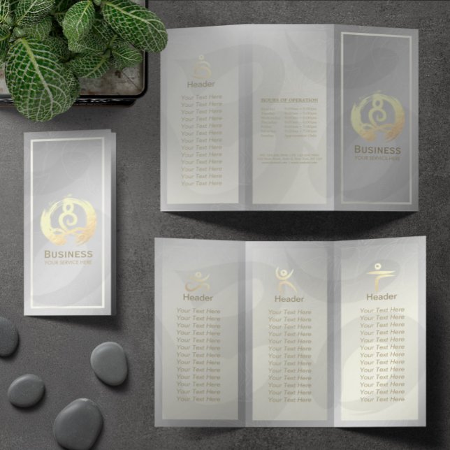 Brochures de massage de yoga à trois volets Postur (Créateur téléchargé)