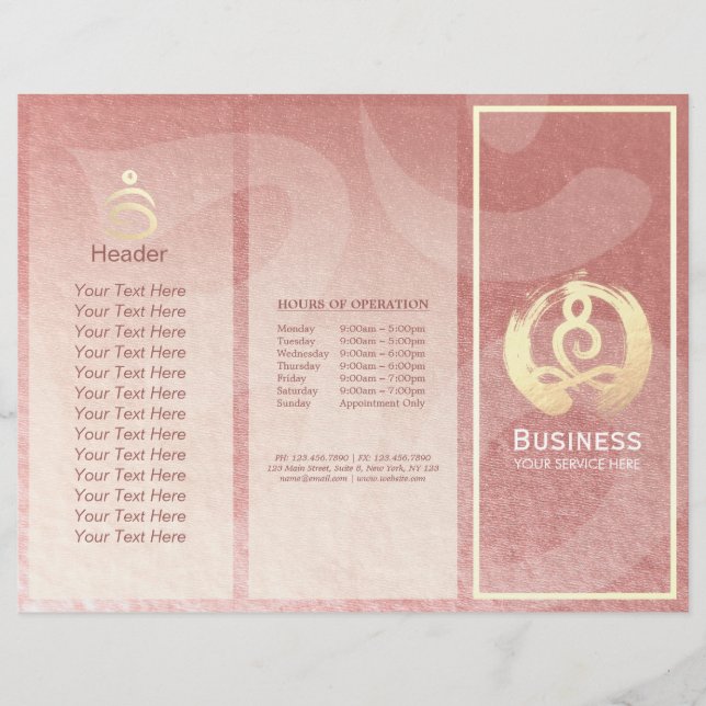 Brochures de massage de yoga à trois volets Postur (Devant)