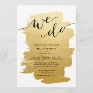 Brochures d'or Nous faisons Faire-part de mariage