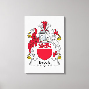 Brock Family Crest Canvas Print