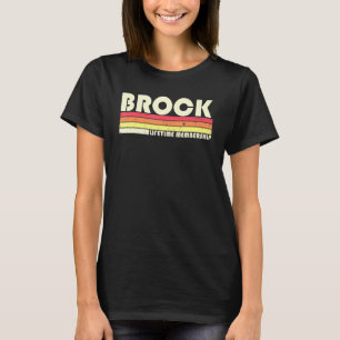 Brock Surname Retro Vintage 80s 90s Birthday Reuni T-Shirt
