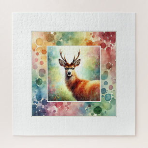 Brocket Deer 210724AREF107 - Watercolor Jigsaw Puzzle