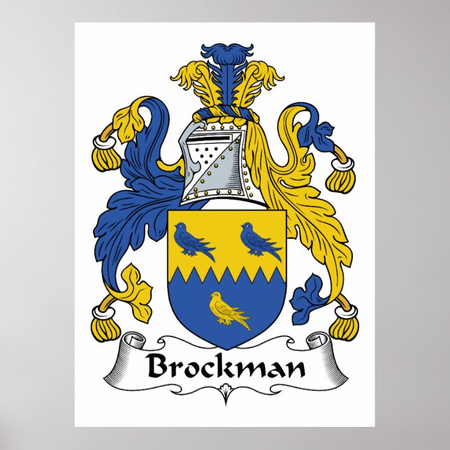 Brockman Family Crest Poster (Front)