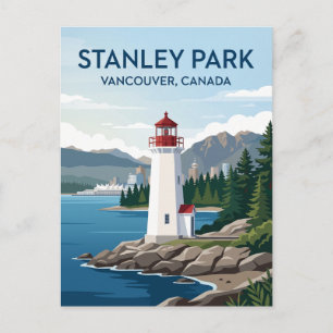 Brockton Point Lighthouse Vancouver Canada Postcard