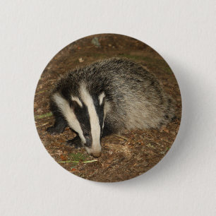 Brockwatch badger badge 2 inch round button