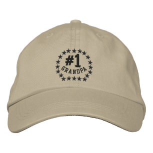 Brodée #1 Numéro Un Grand-Père Étoiles Casquette brodé