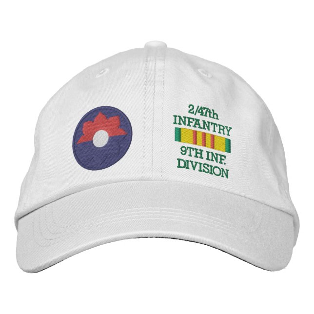 Brodée 2/47th FNI. 9ème FNI. Division. Casquette brodé (Devant)