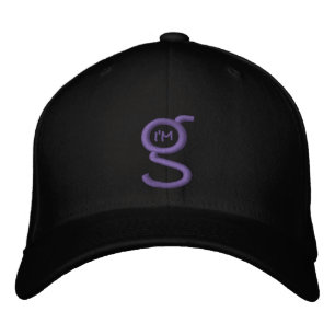 Brodée Black Flex Fit Casquette w Grey Logo brodé