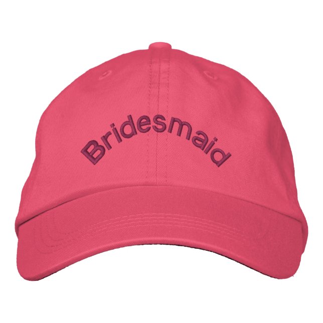 Brodée Bridesmaid Pink brodé Casquette (Devant)