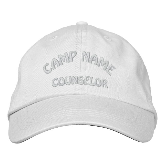 Brodée Camp Counselor Basic Brodé Hot Red Casquette (Devant)