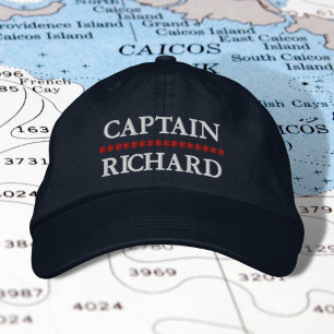 Brodée Capitaine nautique Votre nom Casquette brodé perso