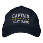 Capitaine nautique Votre nom de bateau Casquette B