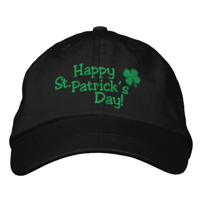 Brodée CASQUETTE 2017 du jour de St Patrick HEUREUX (Devant)