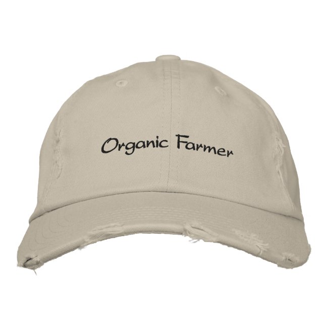 Brodée Casquette brodé de fermier biologique (Devant)