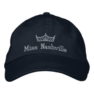 Brodée Casquette brodé de la couronne de concours
