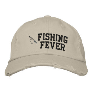 Brodée Casquette brodé de la fièvre de la pêche