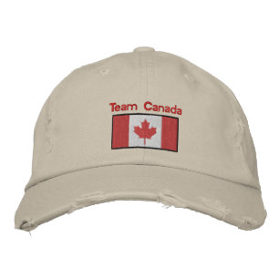 Brodée Casquette brodé du drapeau canadien