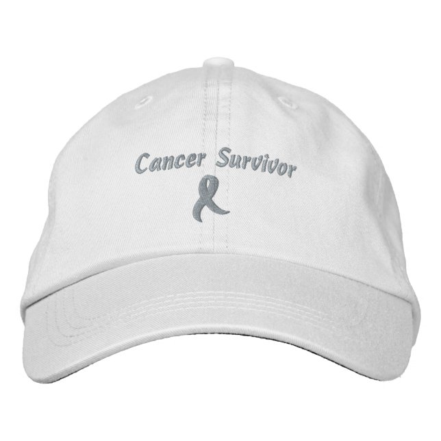 Brodée Casquette brodé du survivant du cancer du sein (Devant)