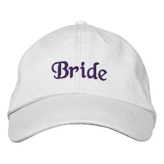 Brodée Casquette brodé d'une mariée violette profonde