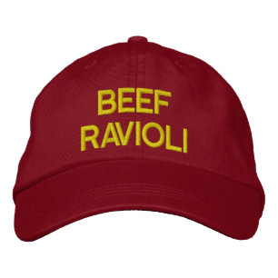 Brodée Casquette brodé Ravioli de boeuf