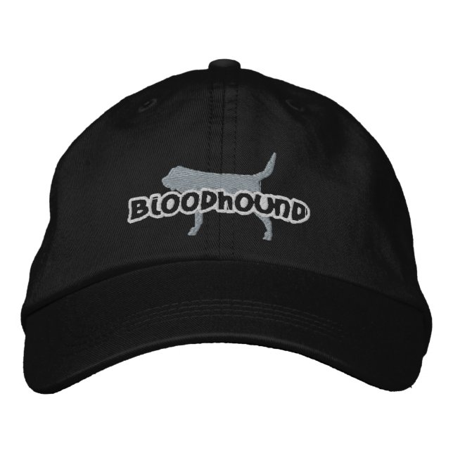 Brodée Casquette brodé Silhouette Bloodhound (Devant)