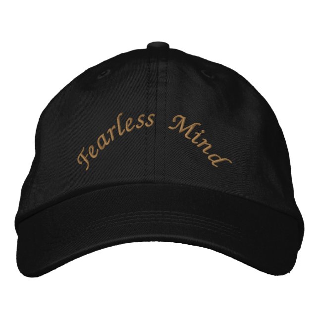 Brodée Casquette Classique Noir Esprit Intrépide - Style  (Devant)