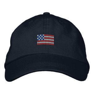 Brodée Casquette de baseball américain unique - pointillé