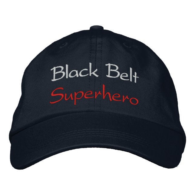 Brodée Casquette de baseball Black Belt Superhero (Devant)