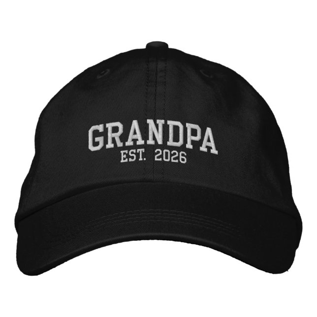 Brodée Casquette de Baseball Brodé Année de Grand-Père (Devant)