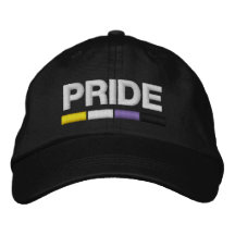 Casquette de baseball brodé de la Fierté non binai