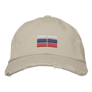 Brodée Casquette de baseball brodé du drapeau russe